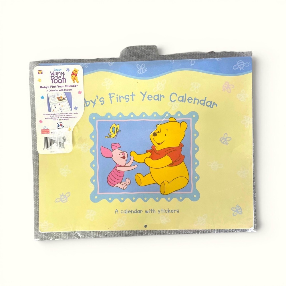 Disney Winnie the Pooh Babys First Year Calendar with Stickers Stepping Stones
